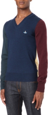 VIVIENNE WESTWOOD Colour-block knitted jumper