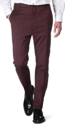 VIVIENNE WESTWOOD Bordeaux slim-fit trousers
