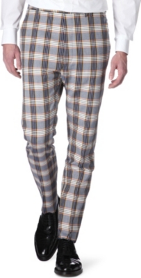 VIVIENNE WESTWOOD Checked slim-fit trousers