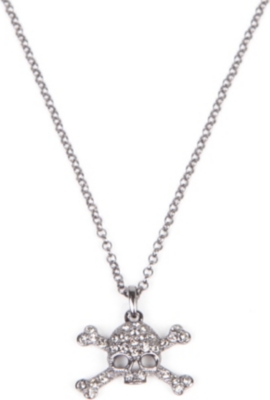 VIVIENNE WESTWOOD Swarovski skull and crossbones pendant necklace