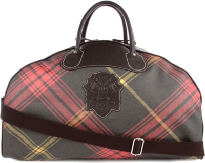 VIVIENNE WESTWOOD Tartan coated canvas holdall