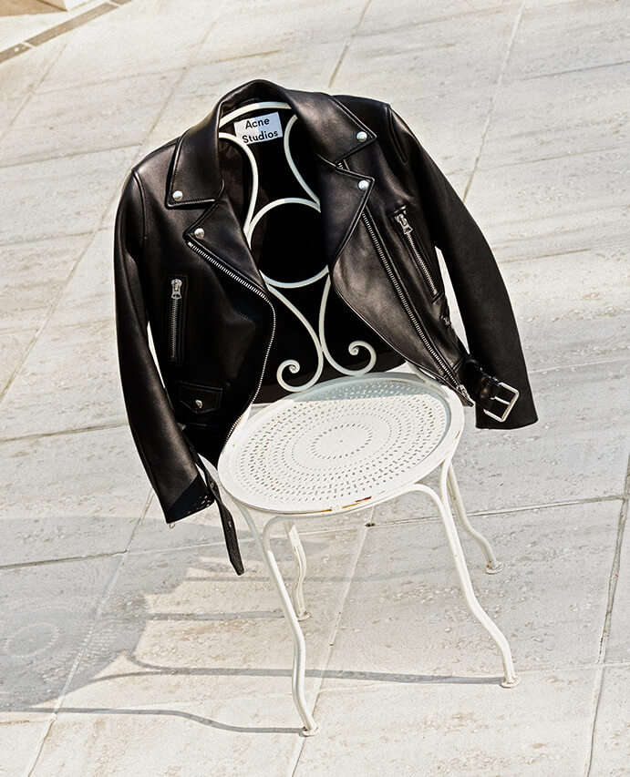 An Acne Studios leather jacket