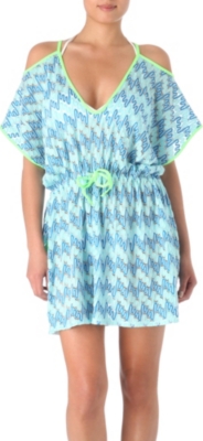 MISSONI Diagonale bi-colour beach dress