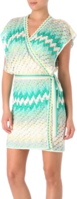 MISSONI Diagonale degradé wrap dress