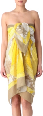 EMILIO PUCCI Printed cotton-voile pareo