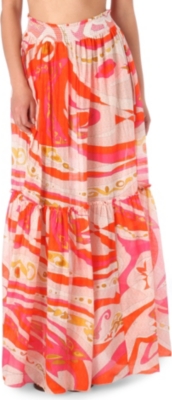 EMILIO PUCCI Aracaju silk maxi skirt