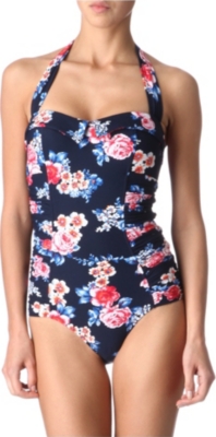 SEAFOLLY Rococo Rose halter neck swimsuit