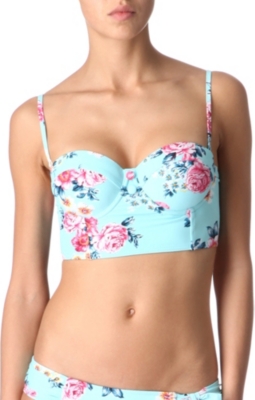 SEAFOLLY Rococo Rose bustier bikini top