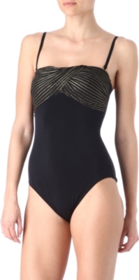 GOTTEX Evening Rose bandeau swimsuit
