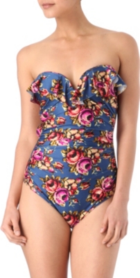 ZIMMERMANN Frill bandeau swimsuit