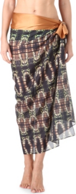 MARIE FRANCE VAN DAMME Snake chiffon sarong