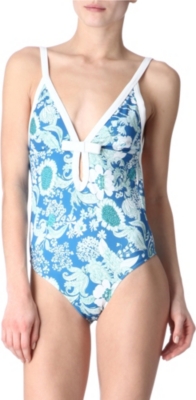 ANNA & BOY Wisteria floral-printed swimsuit