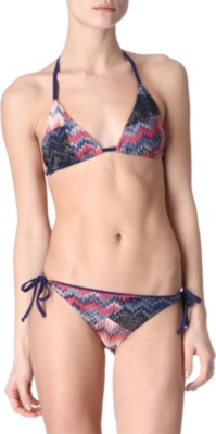 MISSONI Patchwork zig-zag triangle bikini