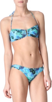 MATTHEW WILLIAMSON Acid Floral bandeau bikini