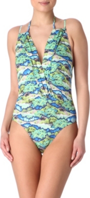 MATTHEW WILLIAMSON Electric Bay wrap swimsuit