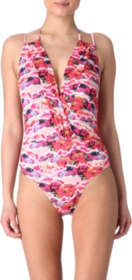 MATTHEW WILLIAMSON Electric Bay wrap swimsuit