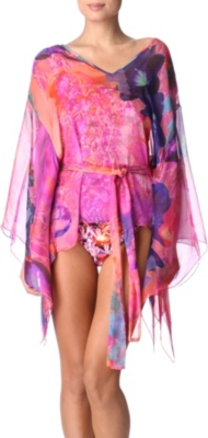 MATTHEW WILLIAMSON Acid floral print kimono top