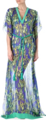 MATTHEW WILLIAMSON Cobra silk kaftan