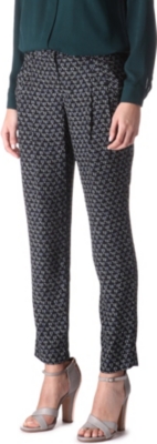 THEORY Patterned silk trousers
