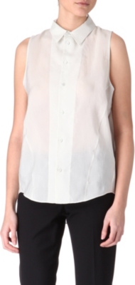 THEYSKENS' THEORY Sleeveless silk shirt