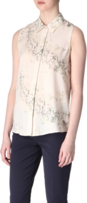 THEORY Cherry silk shirt