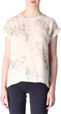 THEORY Silk cherry top