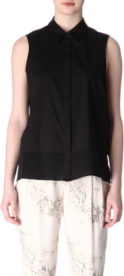 THEORY Chiffon-hem shirt