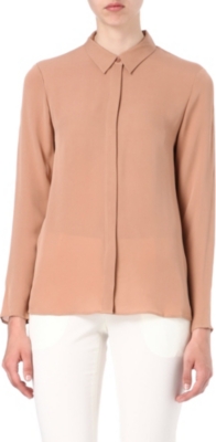 THEORY Simra pleated-back shirt