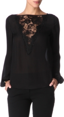 EMILIO PUCCI Lace-insert blouse
