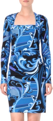 EMILIO PUCCI Printed square neck dress