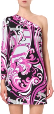 EMILIO PUCCI Printed asymmetric jersey dress