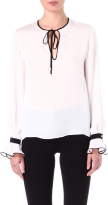 EMILIO PUCCI Ruffle-cuffed silk blouse