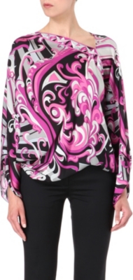 EMILIO PUCCI Silk kaftan top