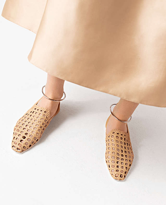 Jil Sander basket weave slippers