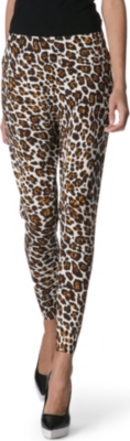 STELLA MCCARTNEY Leopard wool jogging bottoms