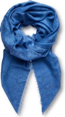 STELLA MCCARTNEY Snake-print silk scarf