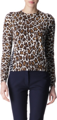 STELLA MCCARTNEY Leopard and checked jumper