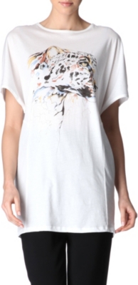 STELLA MCCARTNEY Leopard illustration t-shirt