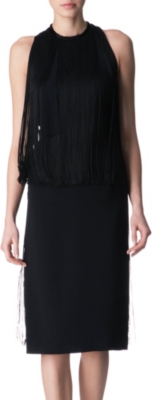STELLA MCCARTNEY Fringed halterneck dress