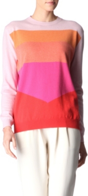 STELLA MCCARTNEY Oversized colour-block cashmere jumper