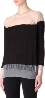 STELLA MCCARTNEY Sheer panel jumper