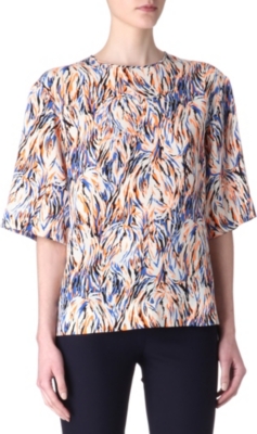 STELLA MCCARTNEY Printed silk top