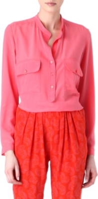 STELLA MCCARTNEY Collarless silk blouse