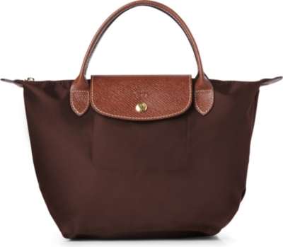 LONGCHAMP Le Pliage small handbag in chocolate