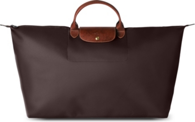 LONGCHAMP Le Pliage large travel bag chocolate
