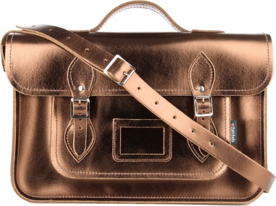 ZATCHELS Metallic leather satchel