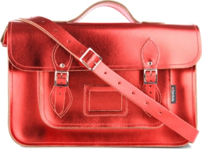ZATCHELS Metallic leather satchel