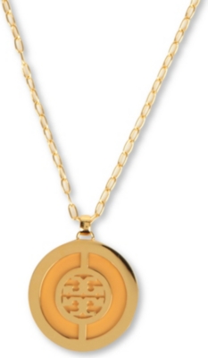 TORY BURCH Deco logo pendant necklace