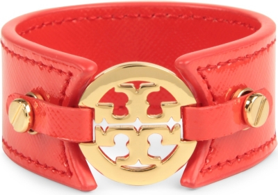 TORY BURCH Logo skinny cuff bracelet