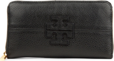 TORY BURCH Stacked T textured leather wallet